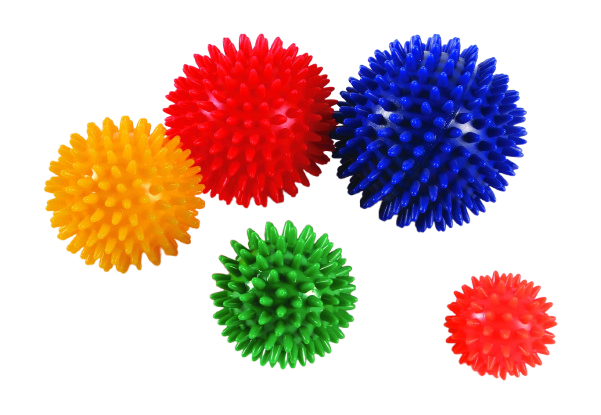 Míče, masážní pomůcky a stuhy