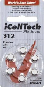 Baterie do sluchadel Icell Tech 312
