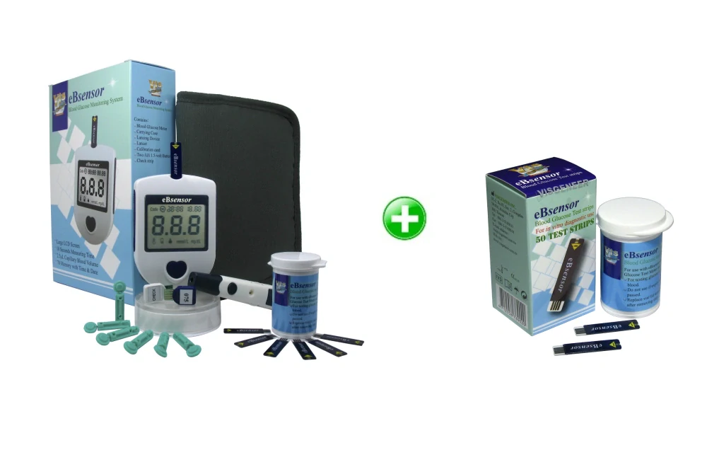 Glukometr eBsensor set + 50 proužků