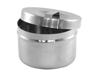 Dóza na vatu s víkem 0,5 l, průměr 10 cm / výška 6,6 cm U-130